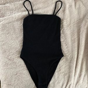 Topshop knit straight neck bodysuit